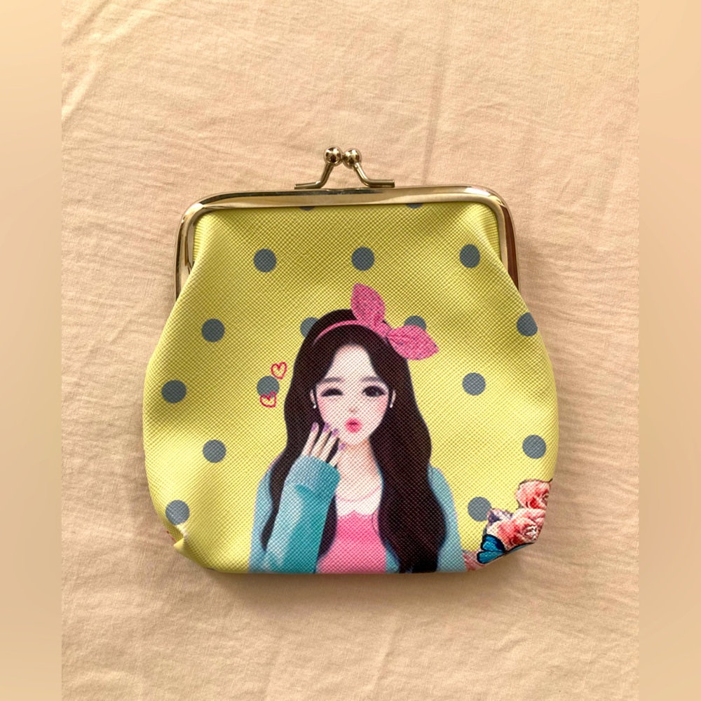 NWOT Winking Girl Coin Purse